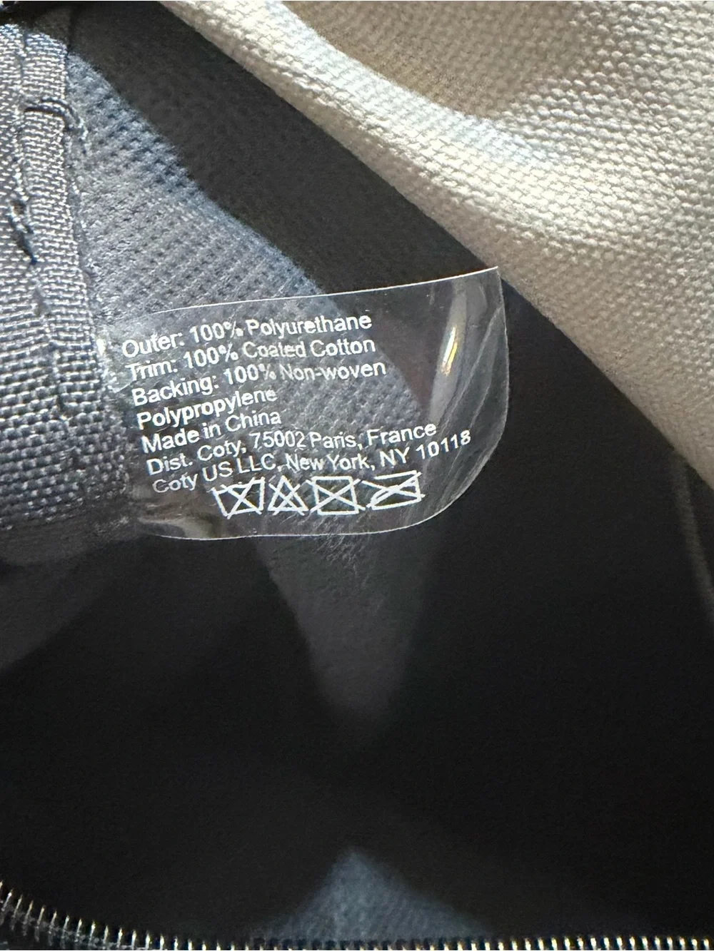 Calvin Klein Black Duffel Bag with Cream Trim